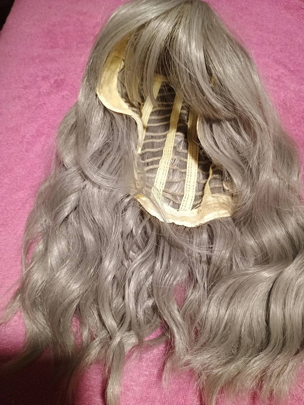 Silvery Gray Wavy Synthetic Hairpiece for Women
